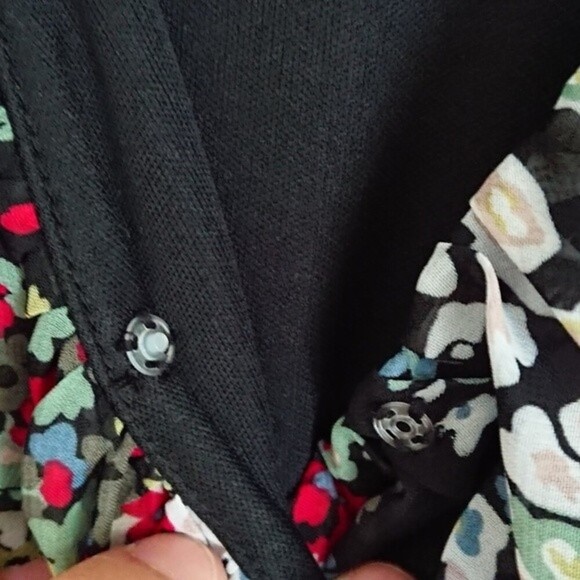 MISS SIXTY flirty ruffled short puff sleeves multicolor floral dress Size 2  - Picture 6 of 12